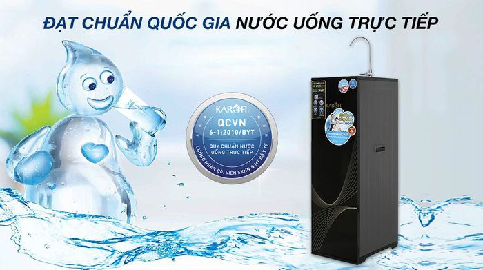 Chuẩn quốc gia nước uống trực tiếp - Máy lọc nước RO Karofi KAQ-X18 11 lõi