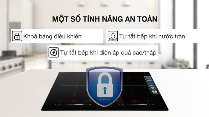 Tính năng an toàn - Bếp từ đôi lắp âm Sunhouse Mama SHB82082-VMD
