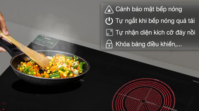 Bếp từ hồng ngoại lắp âm Pramie PRTH-A1 - Tính năng an toàn
