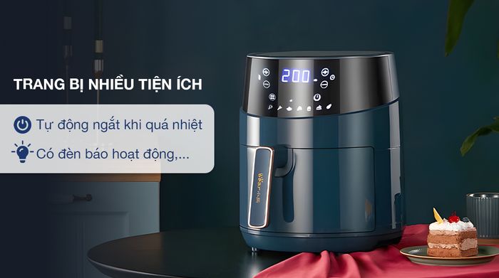 Nồi chiên không dầu Bear QZG-A15T2 4.5 lít - Tiện ích