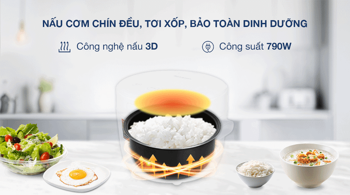 Nồi cơm điện tử Sharp 1.1 lít KS-COM110DV-WH - Công nghệ