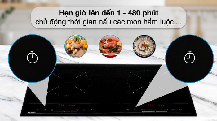 Hẹn giờ - Bếp từ hồng ngoại lắp âm Teka HIC 7320 D