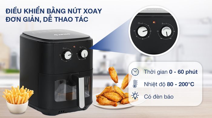 Nồi chiên không dầu Rapido SMART-7.0M 7 lít - Bảng điều khiển
