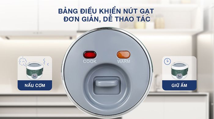Nồi cơm nắp gài Crystal 1.2 lít JRC-120S - Điều khiển
