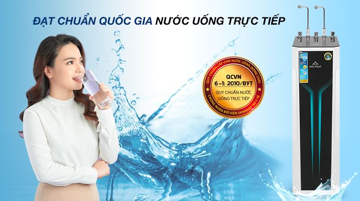 Máy lọc nước RO nóng nguội lạnh Hòa Phát HWBS3A 1021 10 lõi - Chứng nhận