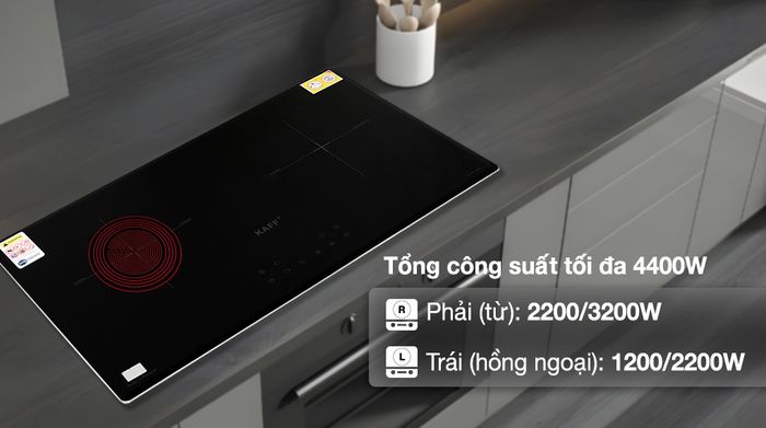 Bếp từ hồng ngoại lắp âm KAFF KF-FL105IC - Công suất