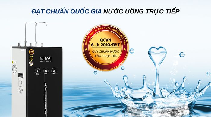 Máy lọc nước RO nóng nguội lạnh Mutosi MP-M1011 10 lõi - Chứng nhận