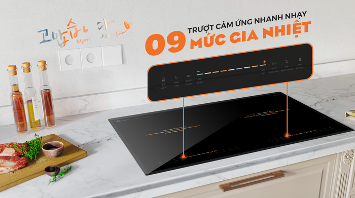 Bảng điều khiển - Bếp từ hồng ngoại lắp âm HAWONKOO CEH-210-IF