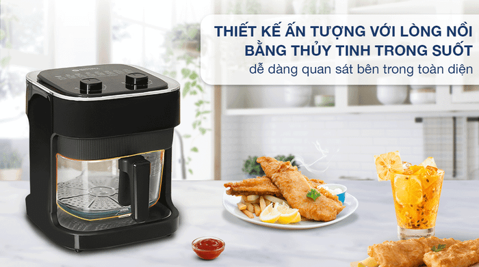 Nồi chiên không dầu Mishio MK373 7 lít - Thiết kế