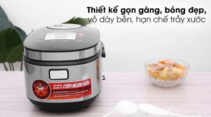Nồi cơm điện tử Sunhouse mama 1.8 lít SHD8903 - Thiết kế gọn gàng
