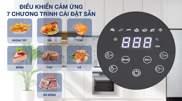 Nồi chiên không dầu Kangaroo KG65AF 5.5 lít - Bảng điều khiển