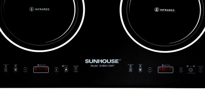 Điều khiển cảm ứng - Bếp hồng ngoại đôi Sunhouse SHB9112MT