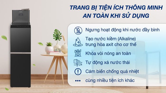 Máy lọc nước RO nóng nguội lạnh Toshiba TWP-W2398SVN(M) 10 lõi - Tiện ích