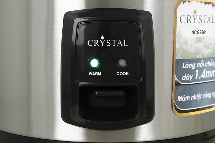Nồi cơm nắp gài Crystal 2.2 lít NCG2201 - Bảng điều khiển