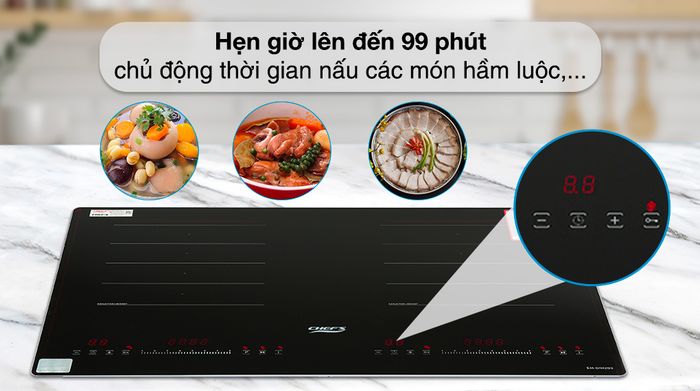 Hẹn giờ - Bếp từ đôi lắp âm Chef's EH - DIH203