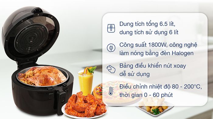 Nồi chiên không dầu Rapido RAF6.5M2 6.5 lít - Tổng quan
