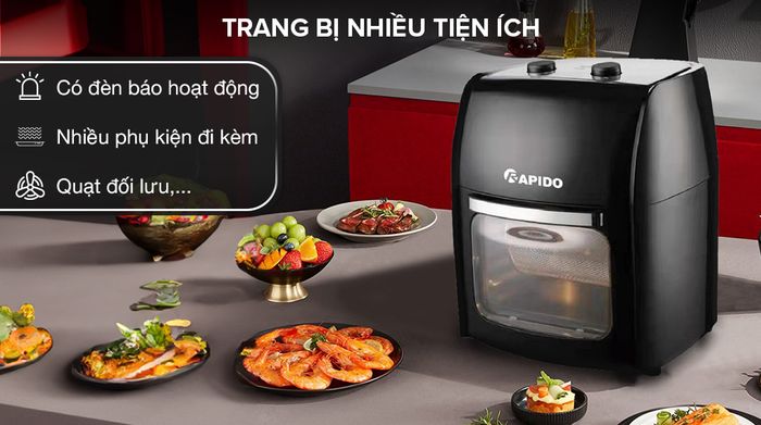 Lò chiên không dầu Rapido RAF-12M1 12 lít - Tiện ích