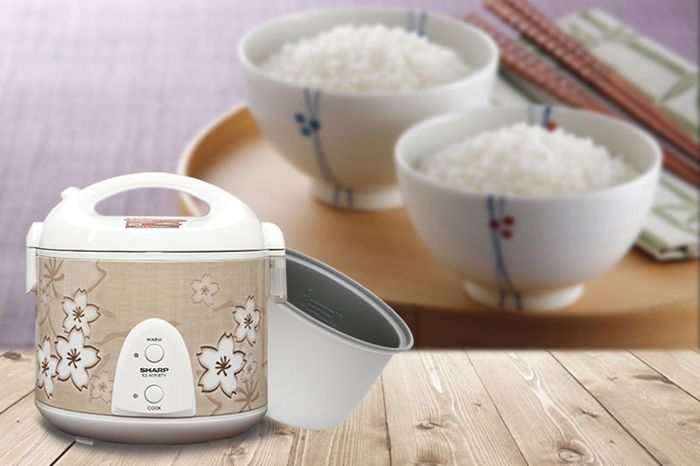 Nồi cơm điện Sharp 1.8 lít KS-N191ETV-lòng nồi bằng hợp kim nhôm chống dính