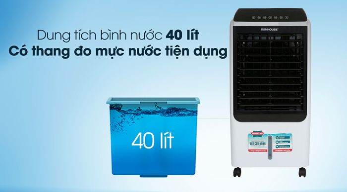 Quạt điều hòa Sunhouse SHD7727 - Dung tích bình chứa