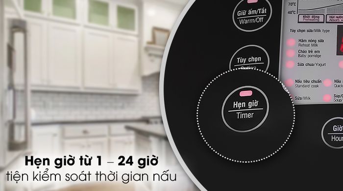 Nồi cơm điện tử Sunhouse mama 1.8 lít SHD8903 - Hẹn giờ nấu tự động từ 1 – 24 giờ