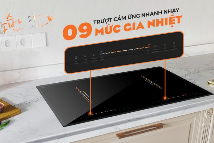 Bảng điều khiển - Bếp từ đôi lắp âm HAWONKOO CEH-211-II
