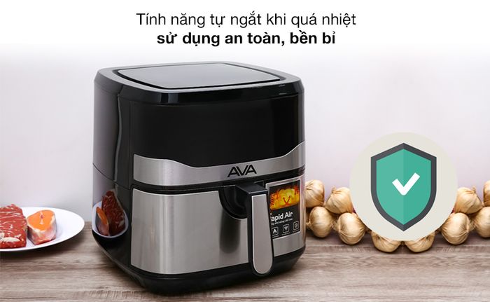 An toàn - Nồi chiên không dầu Ava KDF-593D 7.5 lít