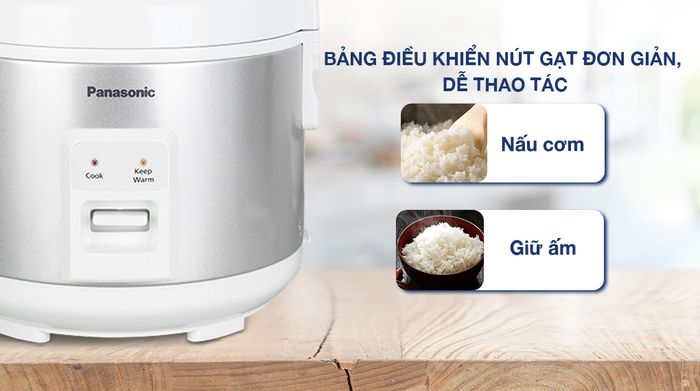 Nồi cơm nắp gài Panasonic 1 lít SR-MVN10LRAX - Bảng điều khiển