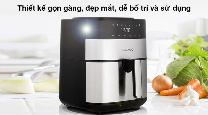 Nồi chiên không dầu Cuckoo CAF-G0510T 5.5L - Thiết kế nồi chiên không dầu cao cấp, sang trọng