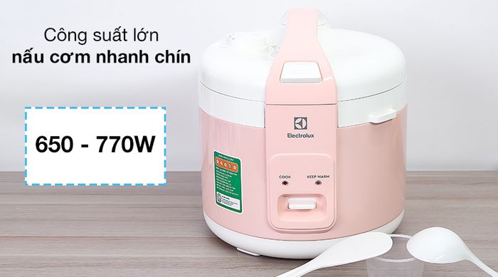 Nồi cơm nắp gài 1.8 lít Electrolux E4RC1-320P - Công suất 650 - 770W