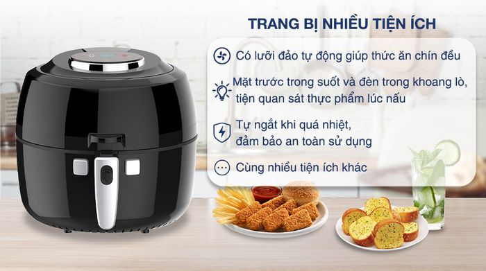 Nồi chiên không dầu Kangaroo KG65AF 6.5 lít - Tiện ích