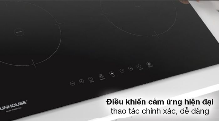 Bếp từ đôi Sunhouse SHB9111MT - Bảng điều khiển cảm ứng độc lập điều chỉnh linh hoạt