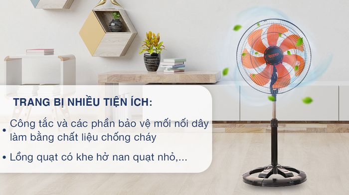 Quạt lửng Senko LTS1636 - Tiện ích