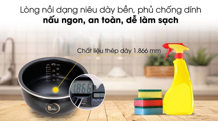 Bền tốt - Nồi cơm cao tần Bluestone RCB-5988 1.5 lít
