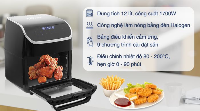Lò chiên không dầu Ferroli FAF-12D 12 lít - Tổng quan