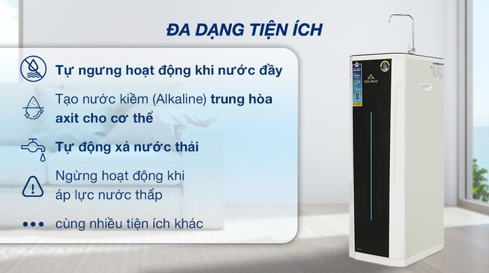 Máy lọc nước RO Hòa Phát HWS1B 1022 10 lõi - Tiện ích