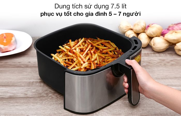 Nồi chiên không dầu AVA KDF-593D - Dung tích sử dụng