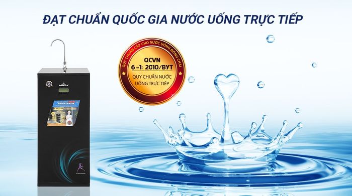 Chứng nhận nước sạch của bộ y tế - Máy lọc nước RO Robot SPRING-X10GUR 10 lõi