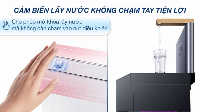 Máy lọc nước RO nóng nguội lạnh Toshiba TWP-W2398SVN(M) 10 lõi - Điều khiển rảnh tay