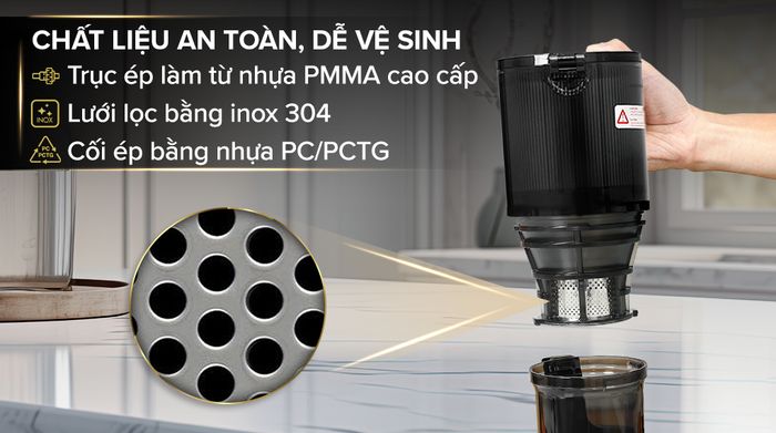 Chất liệu - Máy ép chậm AVA SJ-051C