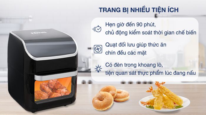 Lò chiên không dầu Ferroli FAF-12D 12 lít - Tiện ích