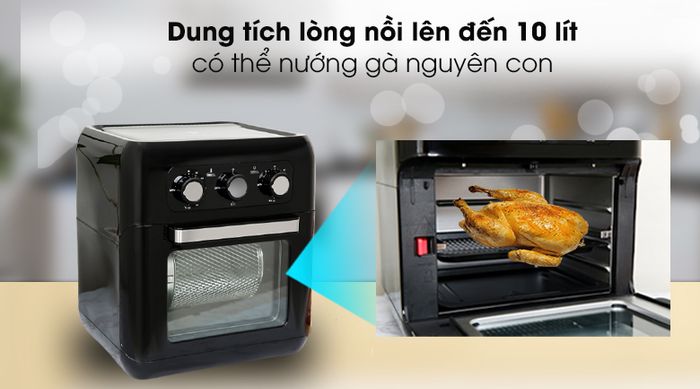 Dung tích Nồi chiên không dầu Hawonkoo AFH-100 10 lít