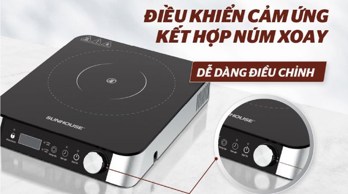 Bếp hồng ngoại Sunhouse SHD6024 - Bảng điều khiển
