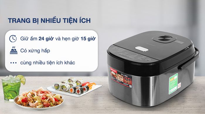Nồi cơm điện tử Sharp 1.8 lít KS-COM194EV-BK - Tiện ích