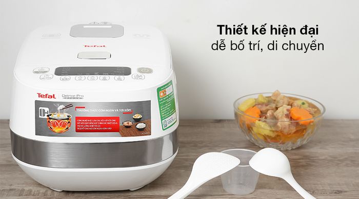 Nồi cơm điện cao tần Tefal 1.5 lít RK808168 - Thiết kế hiện đại
