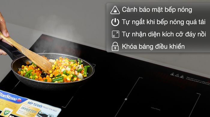 Bếp từ đôi lắp âm BlueStone ICB-6821 - tính năng an toàn