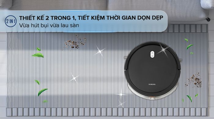 Robot hút bụi lau nhà Xiaomi E5 - Vừa hút bụi vừa lau