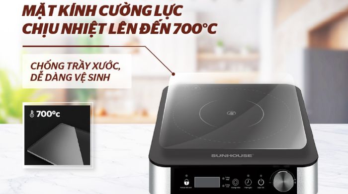 Bếp hồng ngoại Sunhouse SHD6024 - Mặt kính