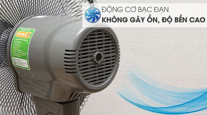 Quạt đứng KDK M40K Xám GY - Động cơ bạc than không gây ồn, độ bền cao