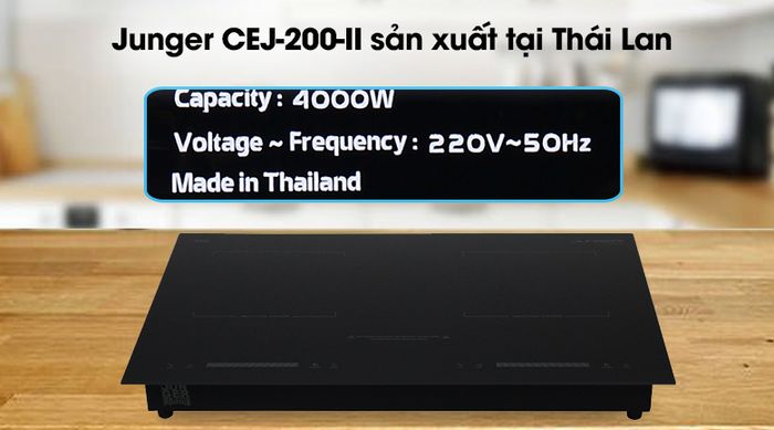 Bếp từ đôi Junger CEJ-200-II - Sản xuất tại Thái Lan