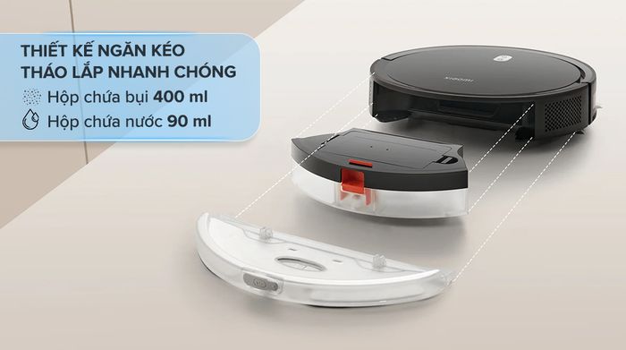 Robot hút bụi lau nhà Xiaomi E5 - Dung tích